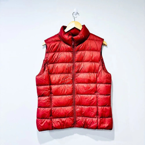 SIMONS Pink  sleeveless puffer jacket - Picture 1 of 8